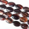  Gemstone Beads Strands, Red Tiger Eye Flat Oval 18x30mm, Sold per 16-inch strand