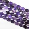 Bead,Amethyst(natural), Flat Oval 10x14mm, Sold per 16-inch strand