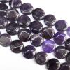 Bead,Amethyst(natural), Flat Round 16mm, Sold per 16-inch strand