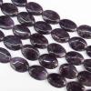 Bead,Amethyst(natural), Flat Oval 15x20mm, Sold per 16-inch strand