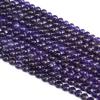 Bead,Amethyst(natural), Round 6mm, Sold per 16-inch strand