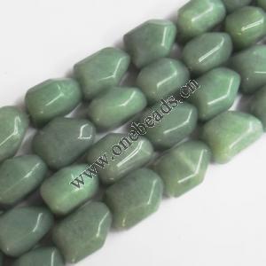 Green Aventurine Beads, Nugget 15x20mm Sold per 16-inch strand