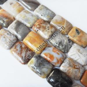 Bamboo Leaves Agate Beads Rectangular 15x20mm Sold per 16-inch strand