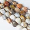 Bamboo Leaves Agate Beads Twist 15x20mm Sold per 16-inch strand