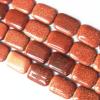  Gold sand Stone Beads Rectangular 18x25mm Sold per 16-inch strand