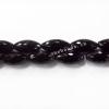 Black Aqate Beads Faceted Oval 15x30mm Sold per 16-inch strand