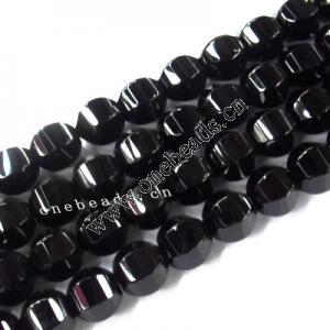 Black Aqate Beads Faceted Round 12x12mm Sold per 16-inch strand