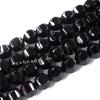 Black Aqate Beads Faceted Round 12x12mm Sold per 16-inch strand