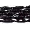 Black Aqate Beads Faceted Horse eye 12x40mm Sold per 16-inch strand