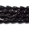 Black Aqate Beads Faceted Teardrop 10x20mm Sold per 16-inch strand