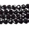 Black Aqate Beads Faceted Heart 14mm Sold per 16-inch strand