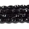 Black Aqate Beads Faceted Oval 12x16mm Sold per 16-inch strand