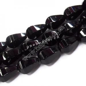 Black Aqate Beads Faceted Teardrop 13x18mm Sold per 16-inch strand