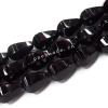 Black Aqate Beads Faceted Teardrop 13x18mm Sold per 16-inch strand