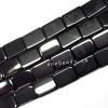 Black Aqate Beads Rectangular 10x14mm Sold per 16-inch strand