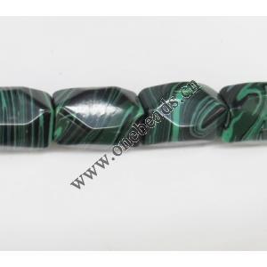 Malachite Beads Faceted Rectangular 14x21mm Sold per 16-inch strand