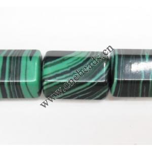 Malachite Beads Prism 12x11mm Sold per 16-inch strand