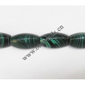 Malachite Beads Drum 12x20mm Sold per 16-inch strand