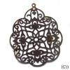 Iron Pendant/Drops Lead-free Flower 48x58mm Sold by PC