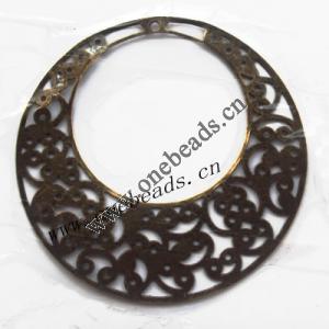 Iron Pendant/Drops Pb-free Hollow Coin 60mm Sold by PC