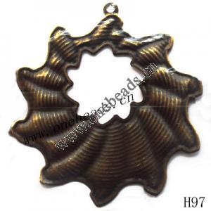 Iron Pendant/Drops Pb-free 49x52mm Sold by PC