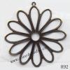 Iron Pendant/Drops Pb-free Flower 45mm Sold by PC