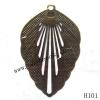 Iron Pendant/Drops Pb-free Leaf 45x70mm Sold by PC