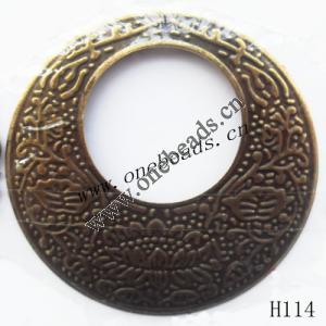 Iron Pendant/Drops Pb-free Hollow Coin 52mm Sold by PC