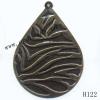 Iron Pendant/Drops Pb-free Flat Teardrop 49x68mm Sold by PC