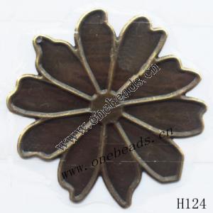 Iron Pendant/Drops Pb-free Flower 58mm Sold by PC