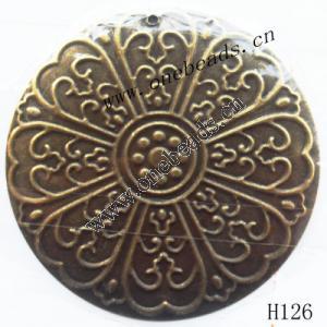 Iron Pendant/Drops Pb-free Coin 60mm Sold by PC