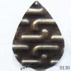 Iron Pendant/Drops Pb-free Flat Teardrop 50x67mm Sold by PC