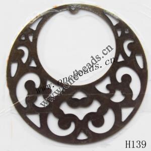 Iron Pendant/Drops Pb-free Hollow Coin 50mm Sold by PC