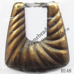 Iron Pendant/Drops Pb-free Trapezium 42x47mm Sold by PC