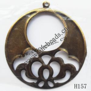 Iron Pendant/Drops Pb-free Hollow Coin 46mm Sold by PC