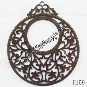 Iron Pendant/Drops Pb-free 50x59mm Sold by PC