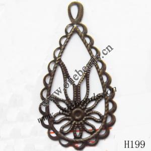 Iron Pendant/Drops Pb-free 31x60mm Sold by PC