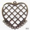 Iron Connectors/links Pb-free Heart 42x45mm Sold by PC