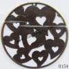 Iron Connectors/links Pb-free Ring with Heart 45mm Sold by PC