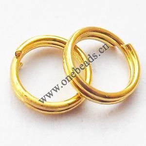 Iron Jumprings Double Ring Pb-free 8x0.7mm Sold by KG