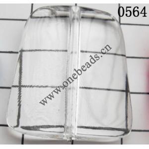Trapezium Acrylic Beads 28x32mm Hole:2mm Sold by kg