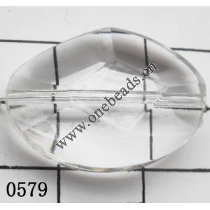 Faceted Flat Oval Acrylic Beads 27x19mm Hole:1mm Sold by kg