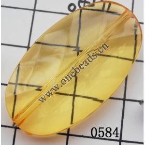 Faceted Flat Oval Acrylic Beads 20x35mm Hole:1mm Sold by kg