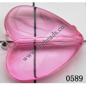 Heart Acrylic Beads 15x15mm Hole:1mm Sold by kg