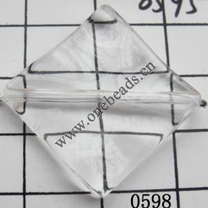 Square Acrylic Beads 30mm Hole:1mm Sold by kg