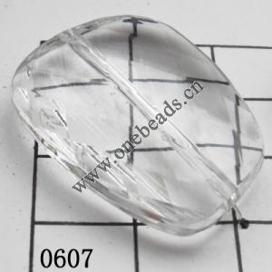 Faceted Trapezium Acrylic Beads 30x24mm Hole:1mm Sold by kg