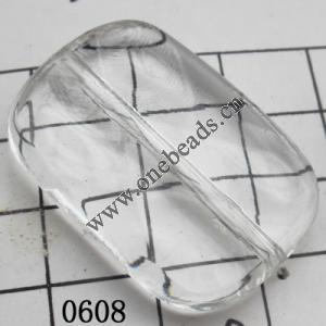 Rectangle Acrylic Beads 35x25mm Hole:2mm Sold by kg