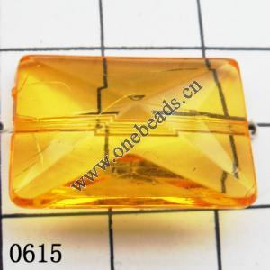 Faceted Rectangle Acrylic Beads 25x17mm Hole:1mm Sold by kg