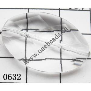 Faceted Flat Oval Acrylic Beads 20x31mm Hole:1mm Sold by kg