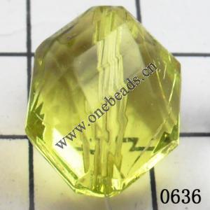 Faceted Bicone Acrylic Beads 18x14mm Hole:1mm Sold by kg